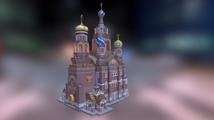 The Church was saved on blood. Sankt-Petersburg 3D Model