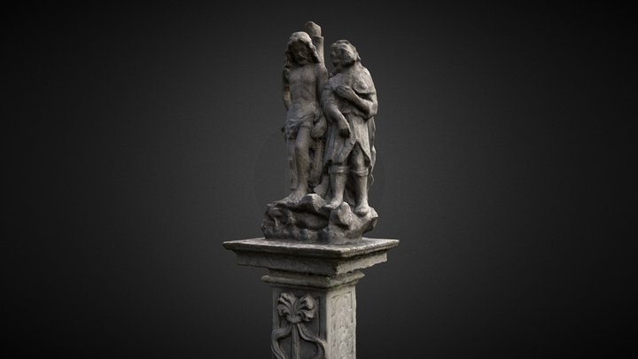 Column of Saints Sebastian and Roch in Devin 3D Model
