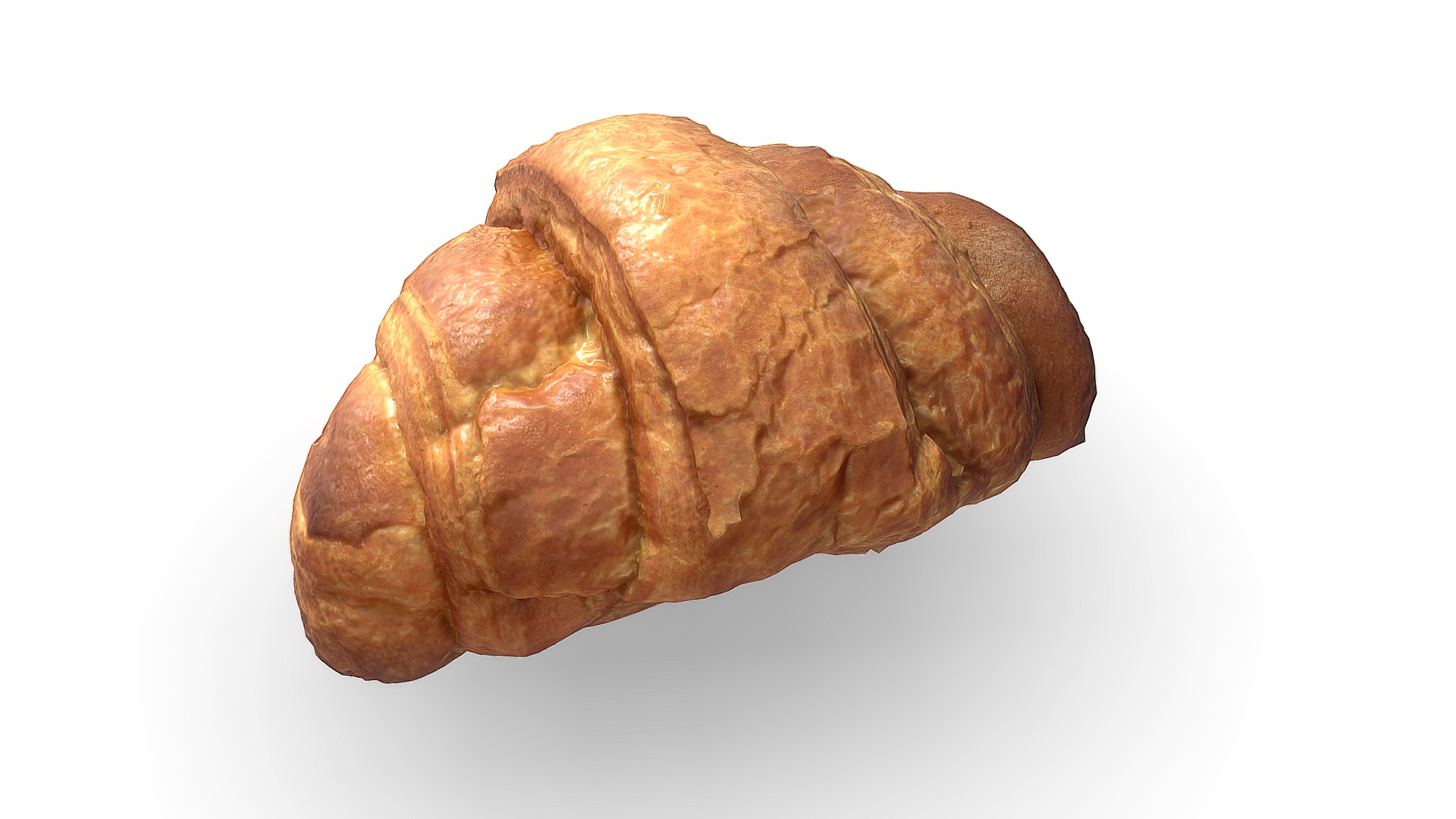 3D model French croissant scan 01 - This is a 3D model of the French croissant scan 01. The 3D model is about a piece of bread.