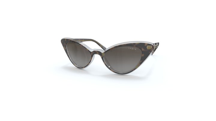 Vogue Glasses Animated - Textured 3D Model