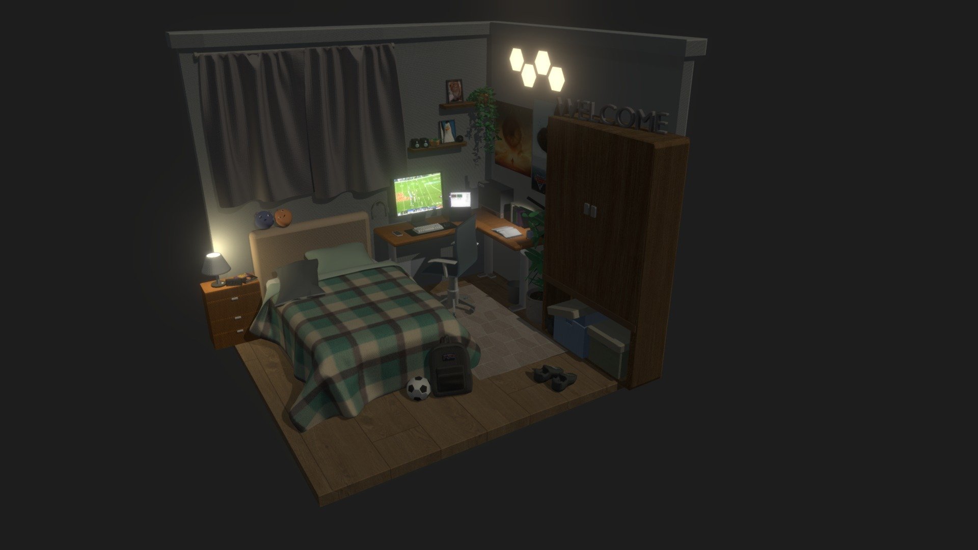 The Bedroom - CAP3220 Final Project - 3D model by Hieu (@hieunguyen ...