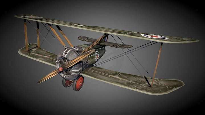 Hand painted plane 3D Model