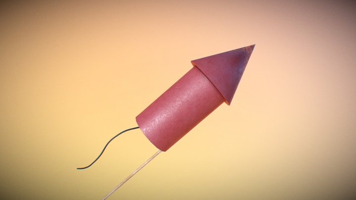 Fireworks Rocket 3D Model