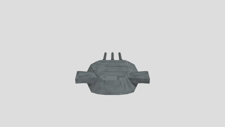 Yamato 46cm/45 Type94 naval gun 3D Model