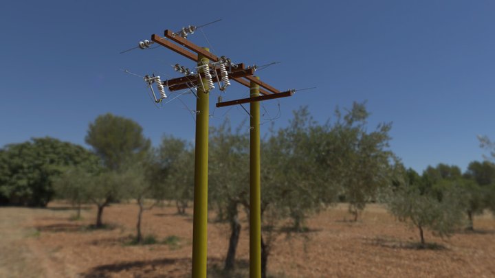 ESTRUTURA-HT-N3 – NBI 300 kV COM CHAVE FUSIVEL – Kostenloses 3D-Modell STL