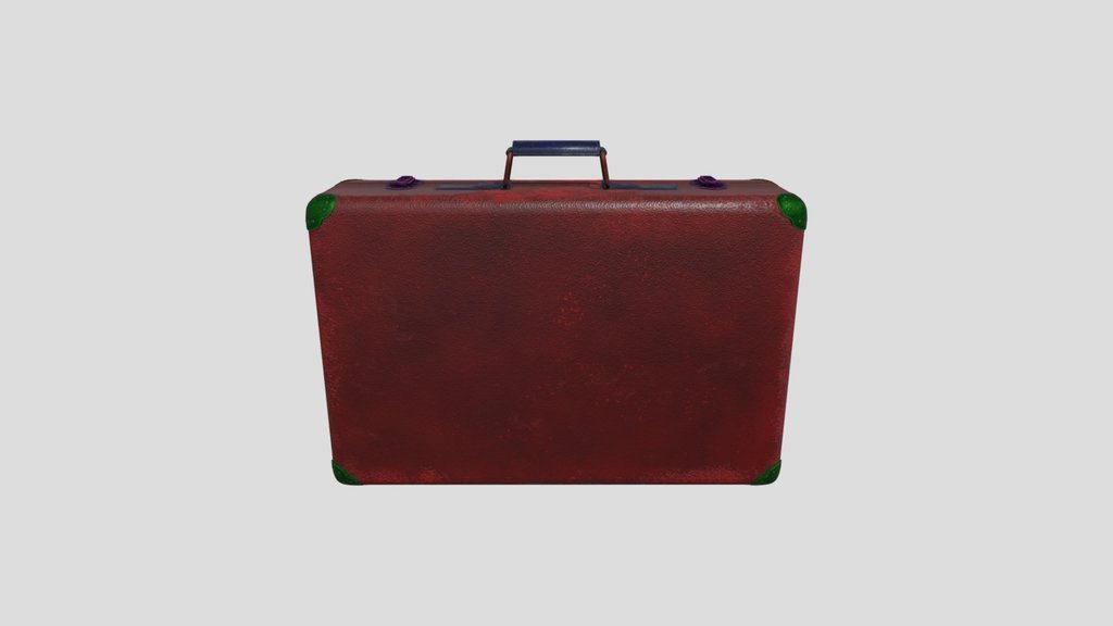 Worn Leather Suitcase