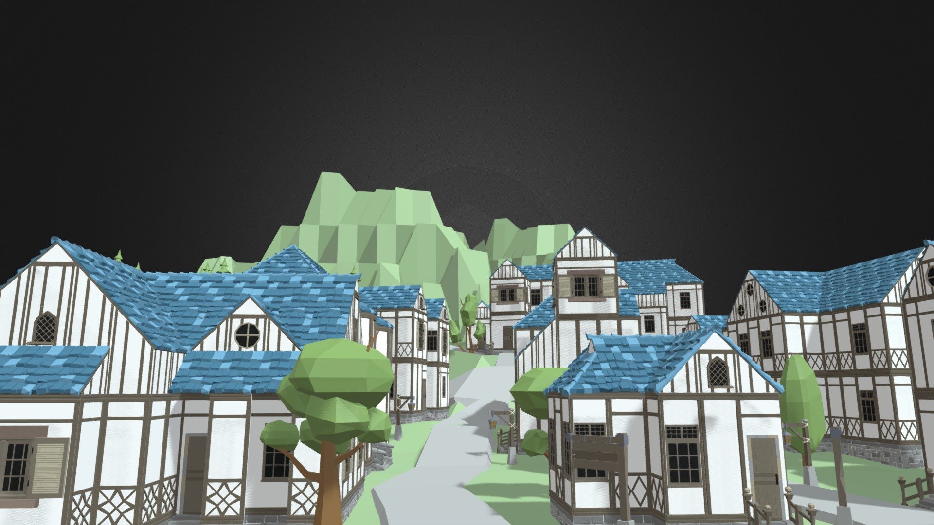 3D model House Model For Roblox or a Low-Poly Game VR / AR / low-poly