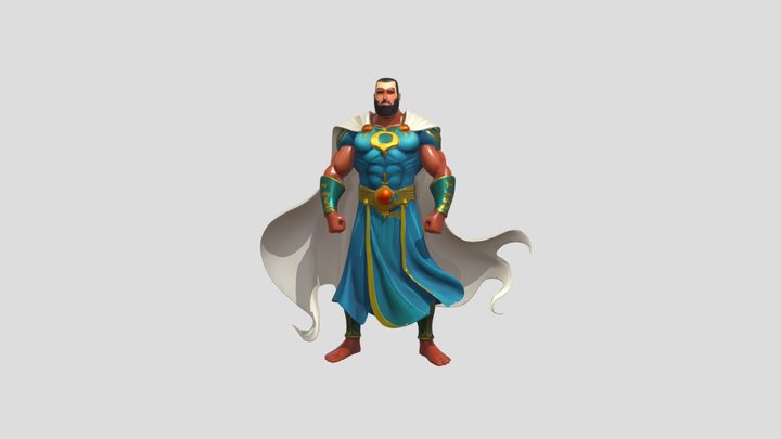 heroic figure in cloak – Kostenloses 3D-Modell STL