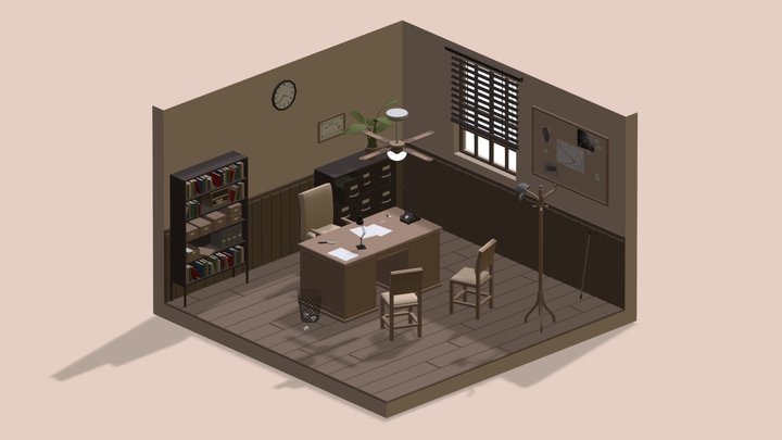 Detective Office 3D Model
