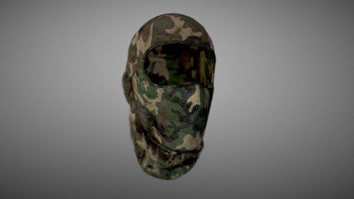Camouflage balaclava 3D Model