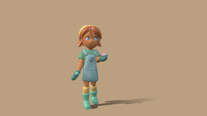 Game Character - Gardener 3D Model