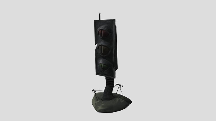 Traffic Lamp Shooter Enemy 3D Model