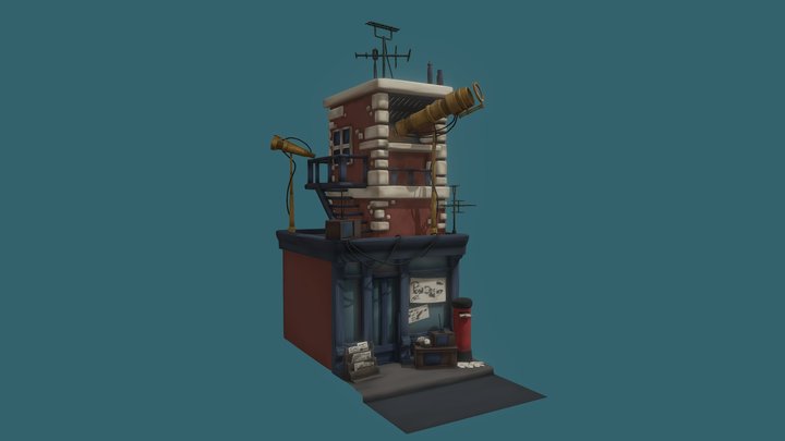 Sculpting: Shooting Star Post Office 3D Model
