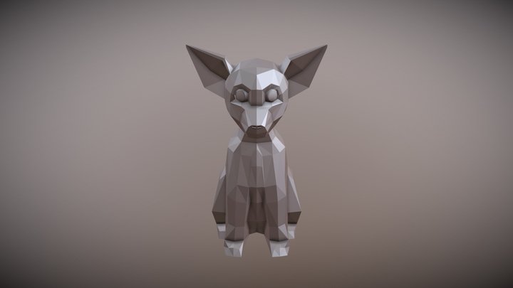 Lowpoly Chihuahua 3D Model