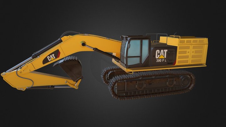 CAT Exc. 390F 3D Model