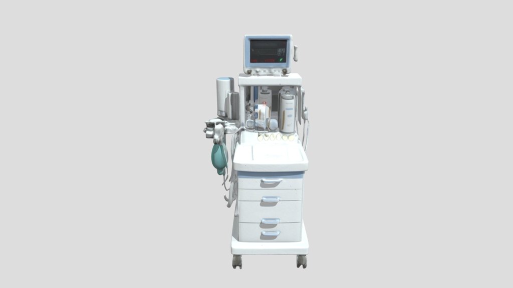 Anesthesia Machine on a Medical Cart