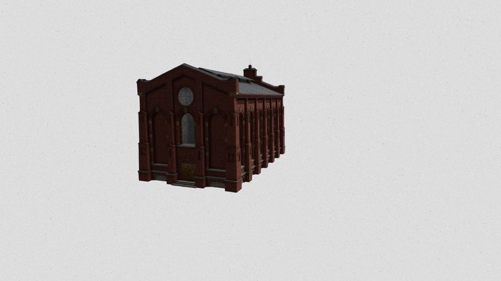 Brick Building - Coal Miine Engine Room Łokietek 3D Model