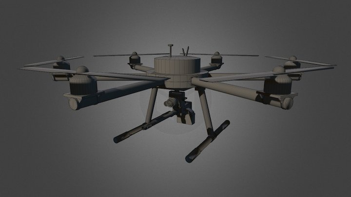 AD-6 Hexacopter 3D Model