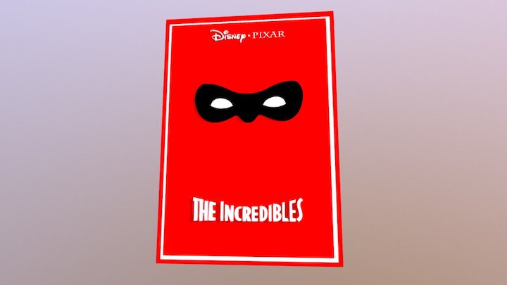 The Incredibles Poster 3D Model