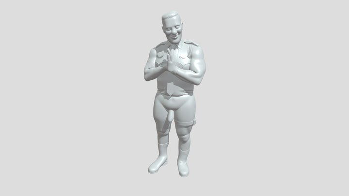 Man in police uniform 3D Model