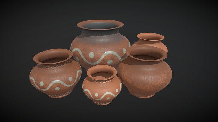 Indian Pottery 3D Model