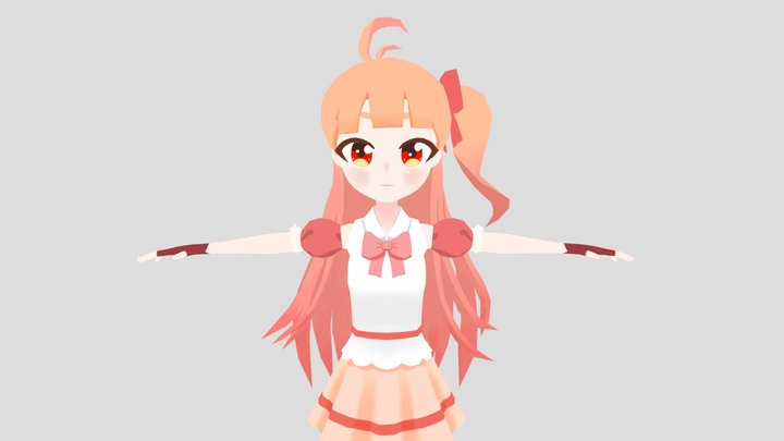 Commission Character anime Girl 3D Model