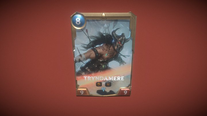 Tryndamere League of Runeterra Card 3D Model