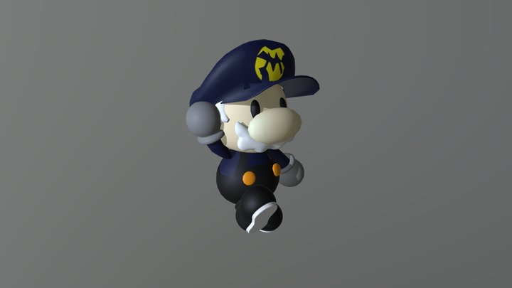 Monopoly Mario Jump Pose 3D Model
