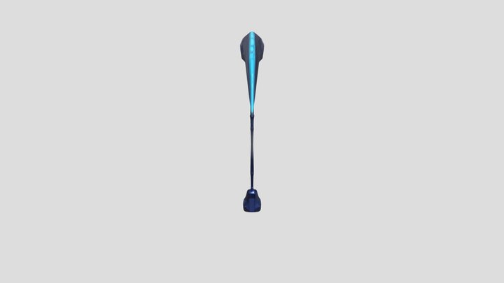 Futuristic glowing sci-fi scythe weapon 3D Model