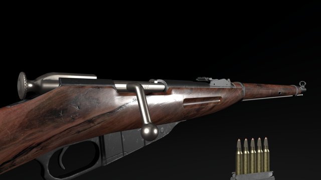 Mosin Nagant Sniper Rifle 3D Model