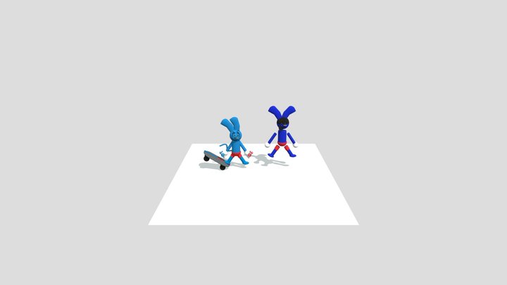 Riggy The Rabbit Monkey 3D Model