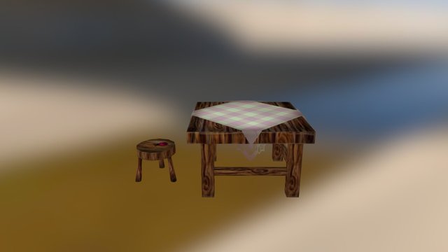 桌椅 3D Model