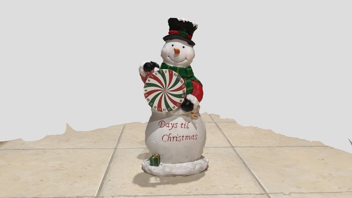 Snowman Statue Reality Scan 3D Model