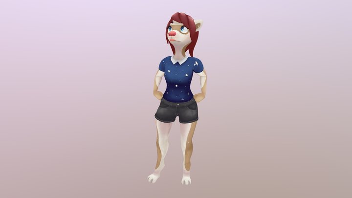 Proud Ferret 3D Model