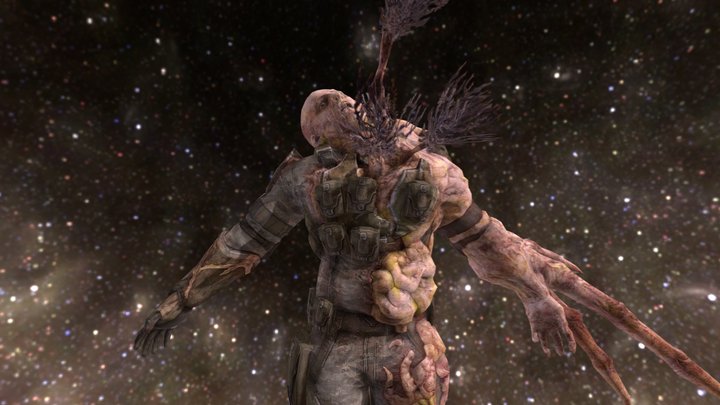 Halo 2 Anniversary Human Flood Form 3D Model