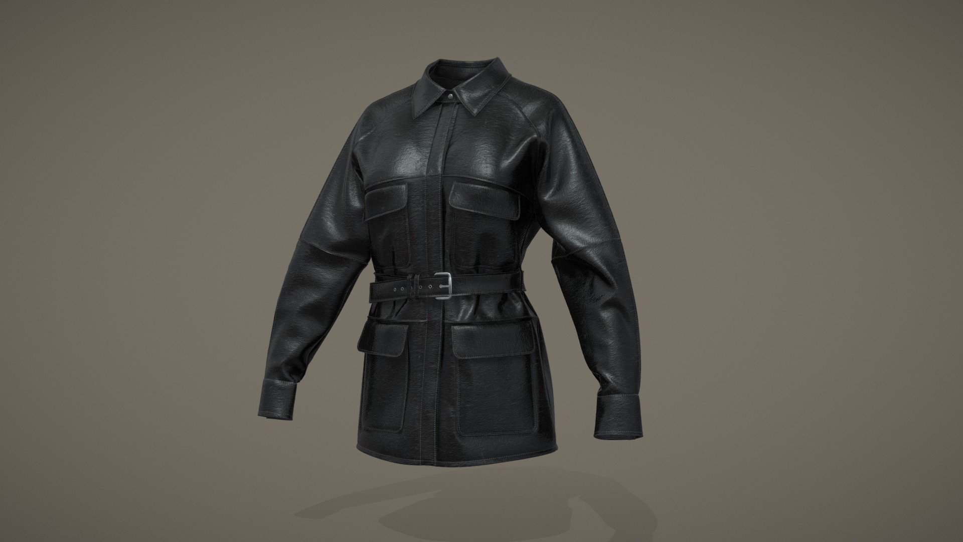 Biker Jacket model for CLO 3d and Marvelous Designer 3D model