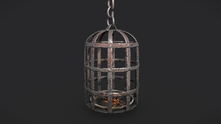 Cage Lamp 3D Model