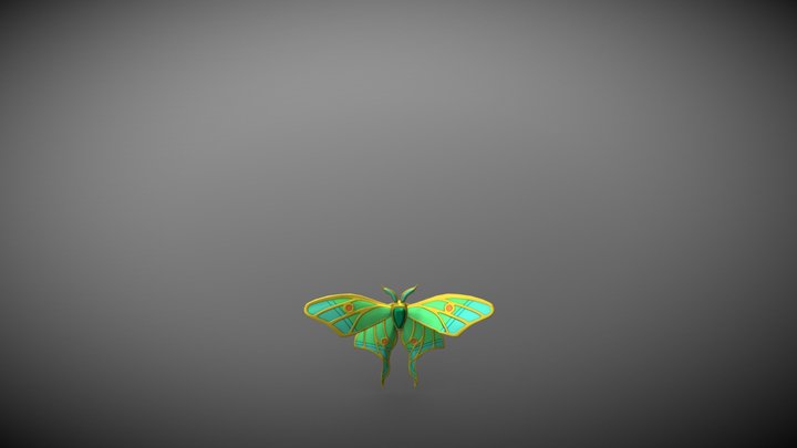 Moon Moth Pendant 3D Model