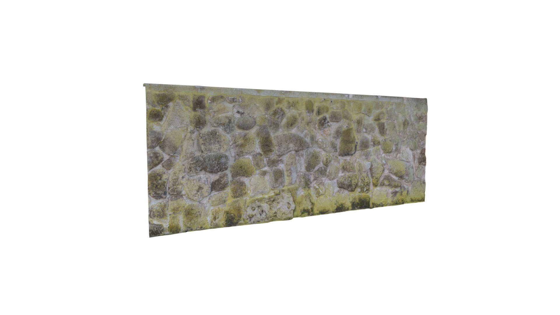 3D model Mossy Stone Wall - This is a 3D model of the Mossy Stone Wall. The 3D model is about a stone wall with a stone wall.