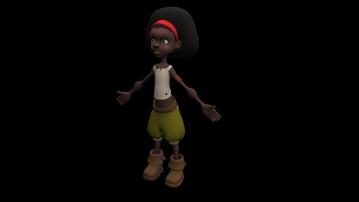 Character Example with basic texture pass 3D Model
