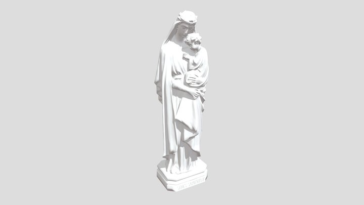 Statue Madonna K08 3D Model