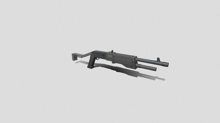 Spas 12 shotgun low poly 3D Model