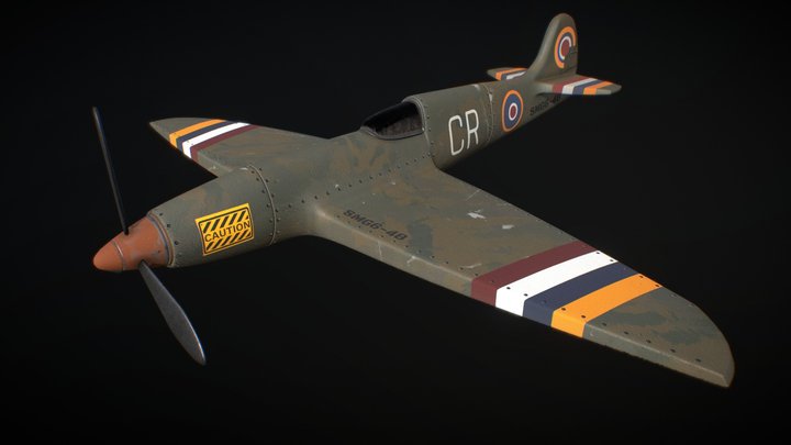 Spitfire Airplane 3D Model