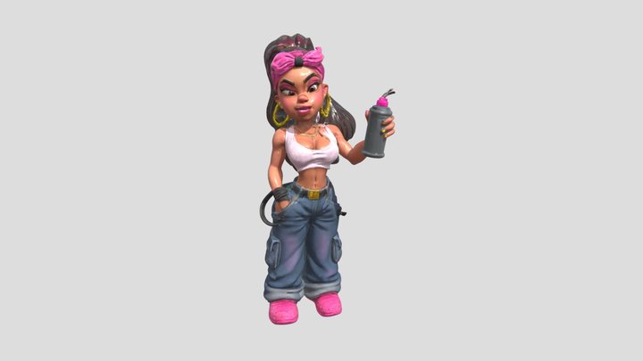Graffiti Queen 3D Model