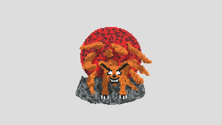 Voxel Kurama 3D Model