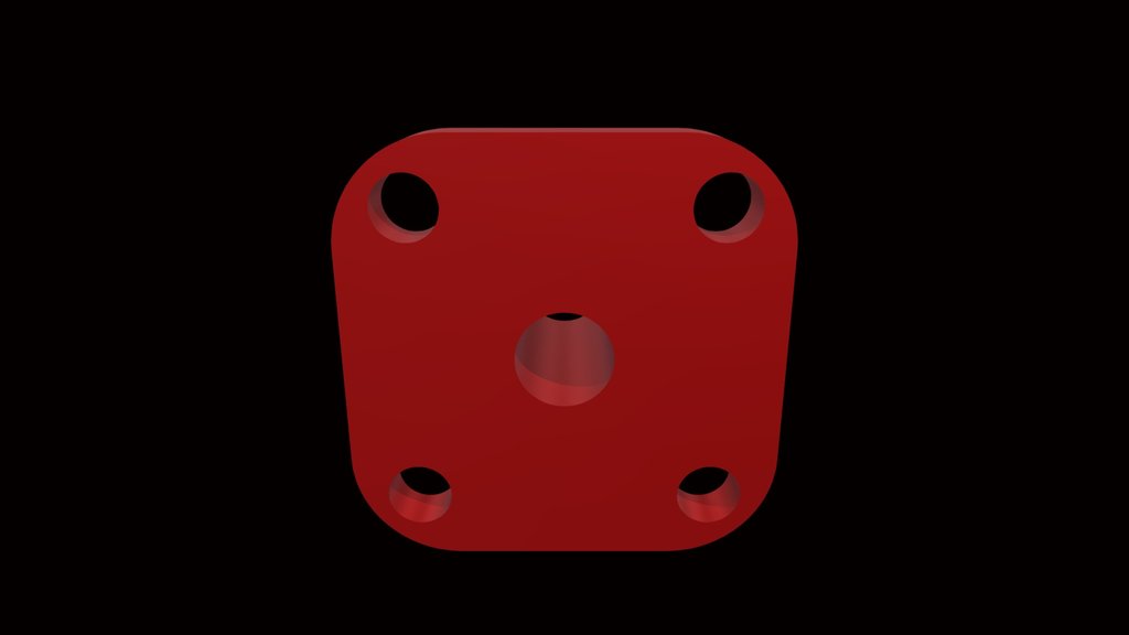 Rib Reinforced Mounting Base with Central Boss