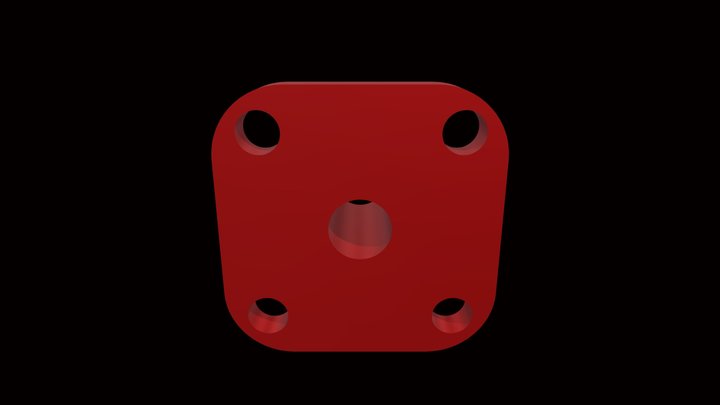 Rib Reinforced Mounting Base with Central Boss – Free 3D Model STL