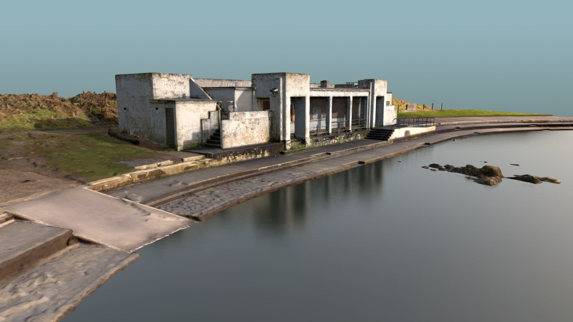 Tarlair Open Air Swimming Pool — Sketchfab embed 3D viewer