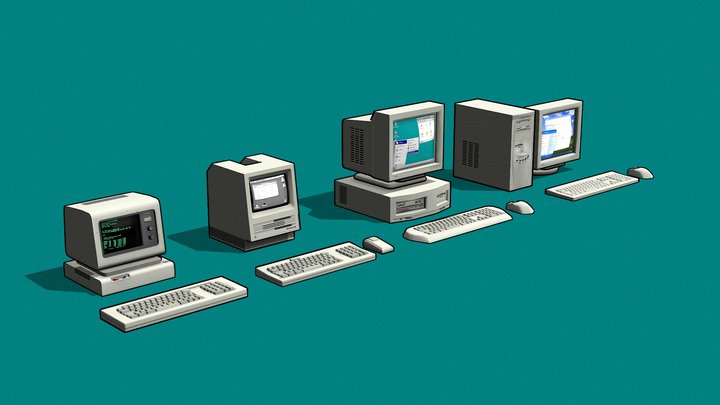 80s / 90s Computer Pack - Cartoon Stylized 3D Model