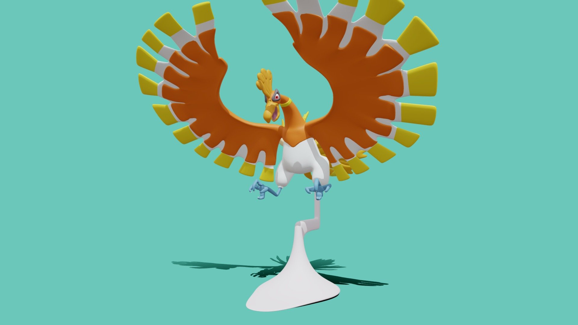 HO-OH LEGENDARY POKEMON 3D model 3D printable